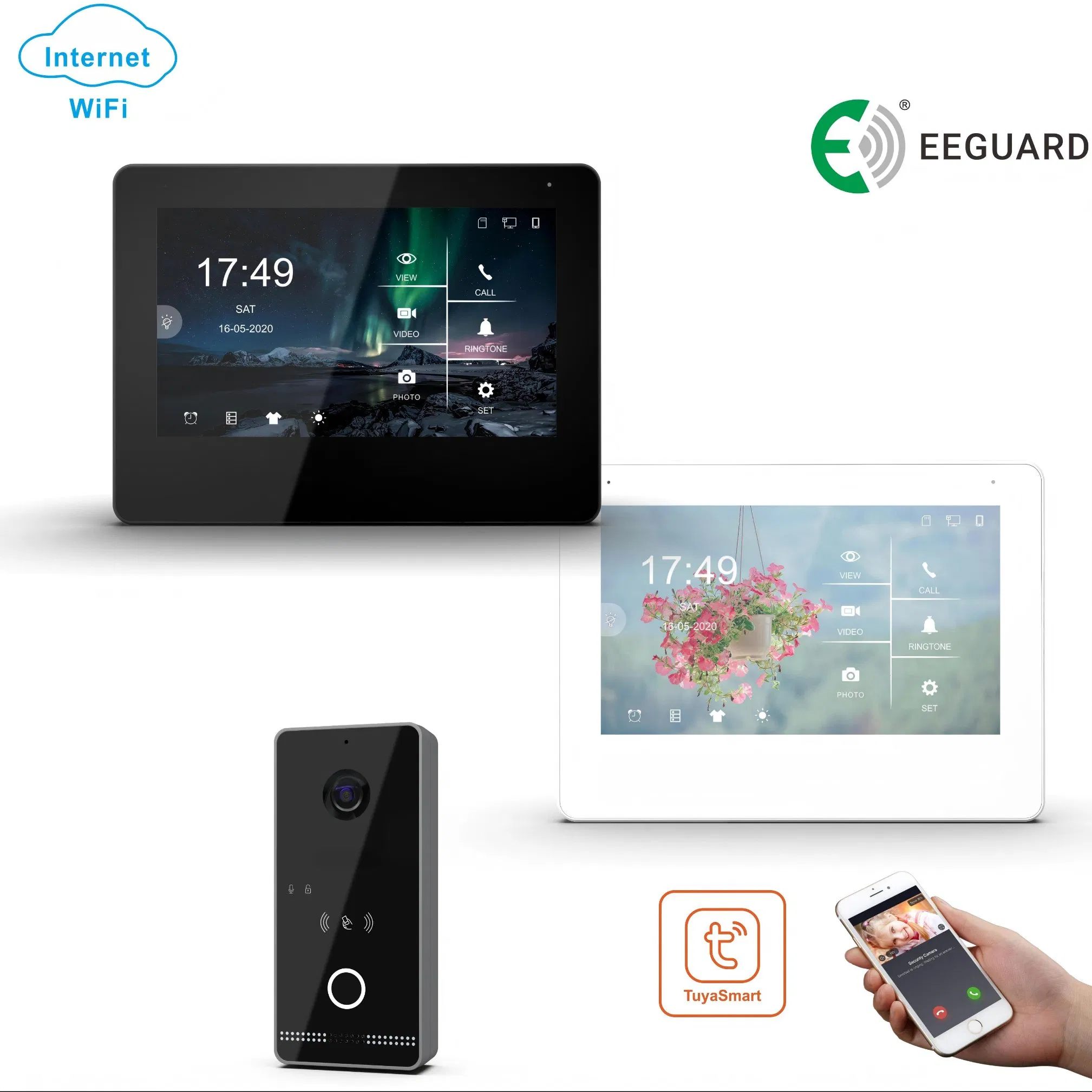 7 Inch Wi-Fi Smart Interphone Wireless Doorbell Video Doorphone Video Intercom