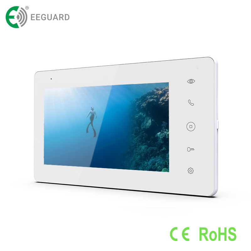 2-Wire 7" Touch Screen Video Doorphone with Tuya Intercom System RFID Unlock Villa Kit