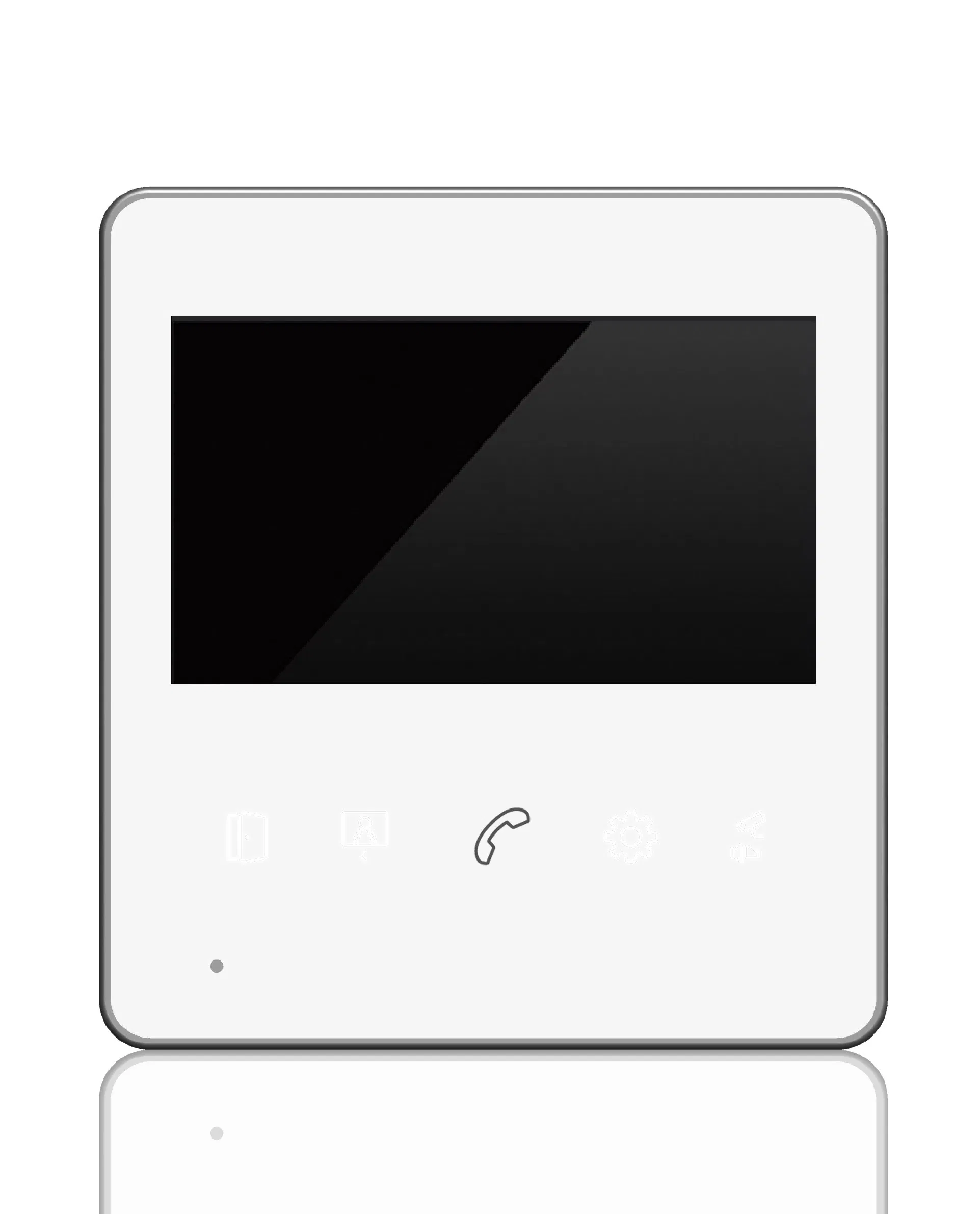 Black 4.3" Monitor Two Wire Metaltouch Button Video Doorphone