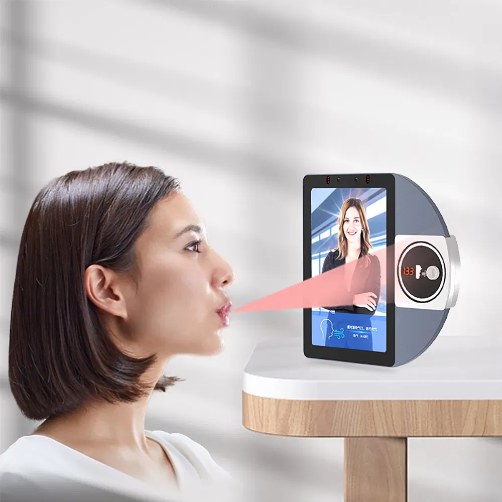 Easco Manufacturer Color Display High Definition Facial Recognition Biometric Access Control System Alcohol Breathalyzer Face Recognition Time Attendance