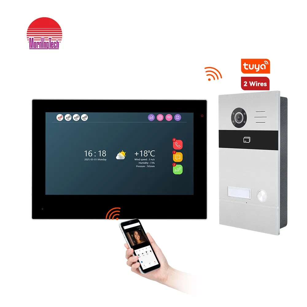 OEM 2 Wire Bus IP System Video Intercom for Villa with RFID Unlock