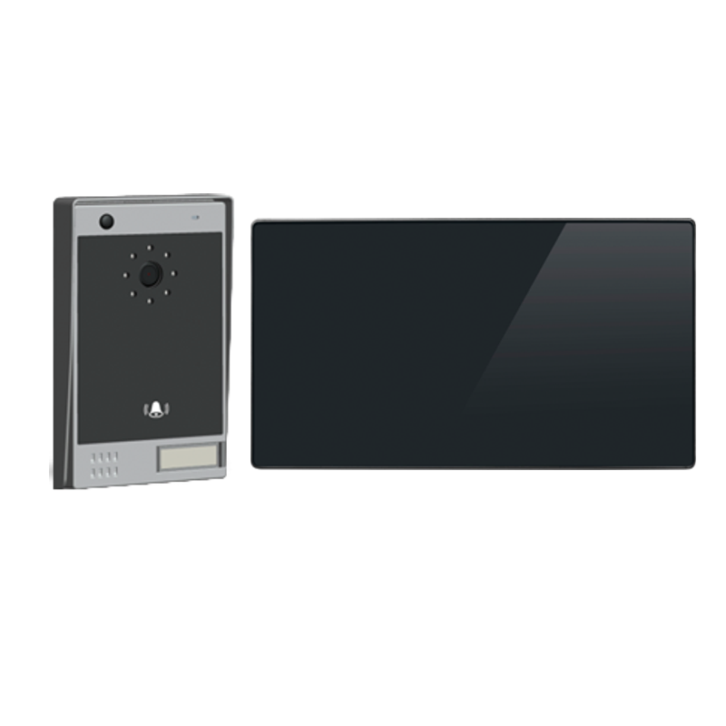 Touch Screen Indoor Monitor 2 Wires and Outdoor Unit Support ID Card and SD Card for Home Security