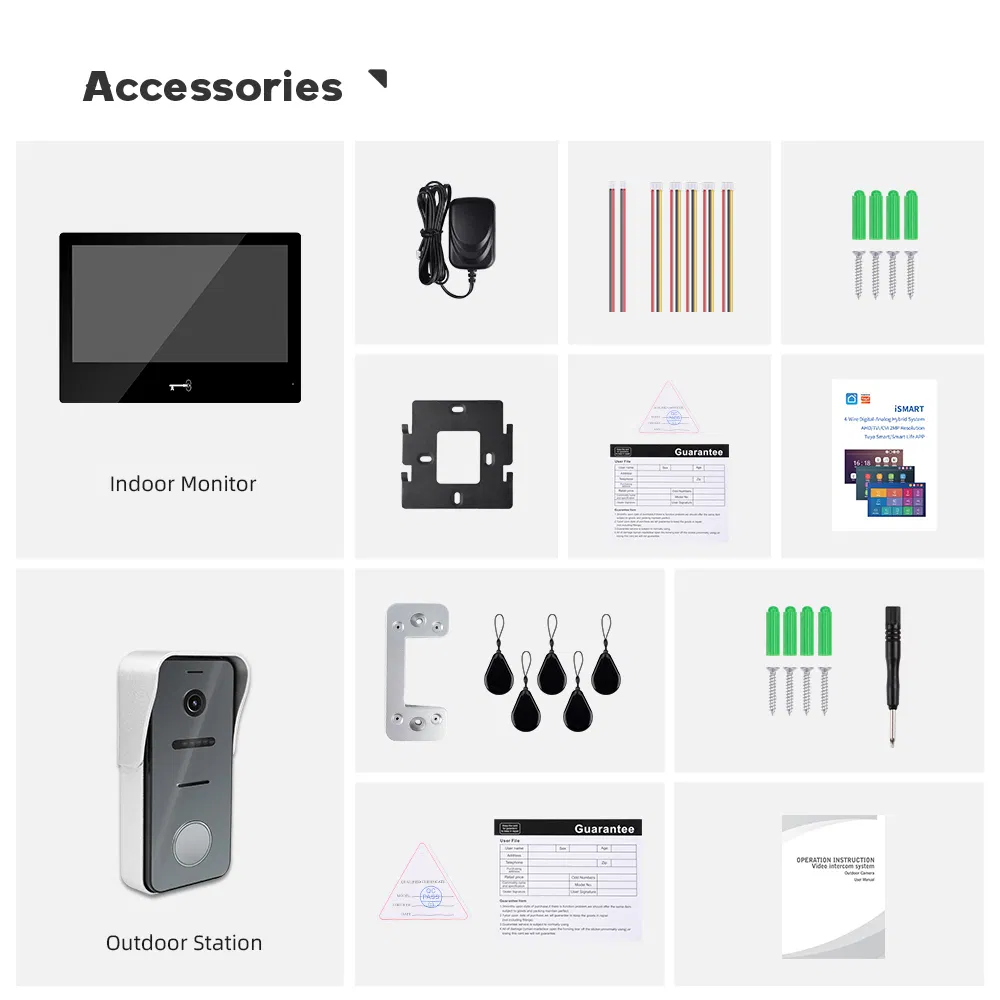 10inch Touch Screen with RFID Key Unlock Station for 2wire IP System