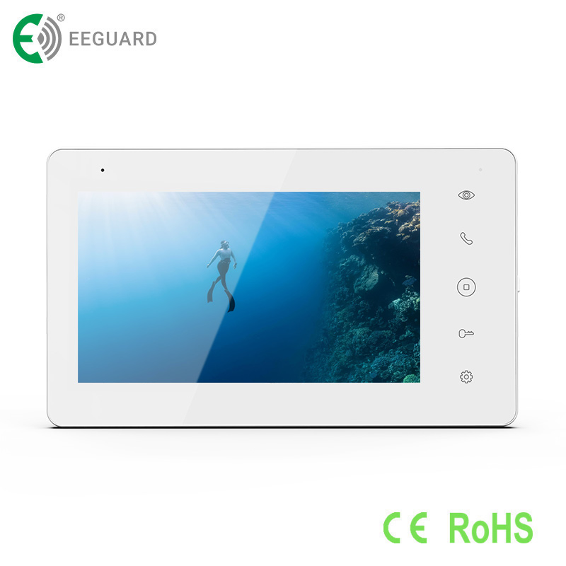 2-Wire 7" Touch Screen Video Doorphone with Tuya Intercom System RFID Unlock Villa Kit