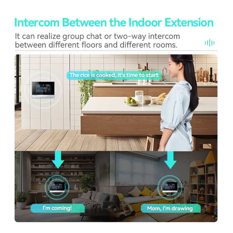 Leelen Smart Video Intercom 7 Inches Video Wall Monitor Rtos System TCP/IP Wireless Intercom System for Home