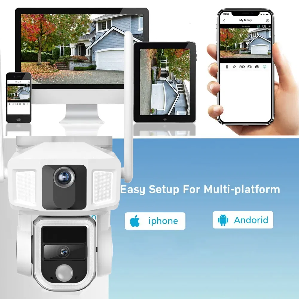 Advanced Outdoor PTZ Camera with 10X Digital Zoom and Solar Power