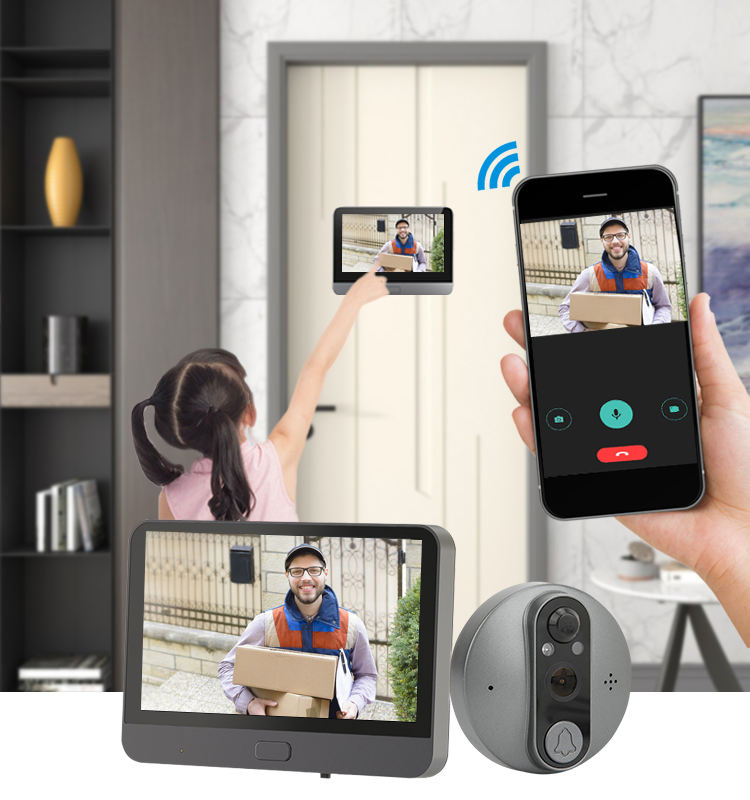 1080P Smart Digital Door Viewer 4.3" Super HD Screen PIR Night Vision