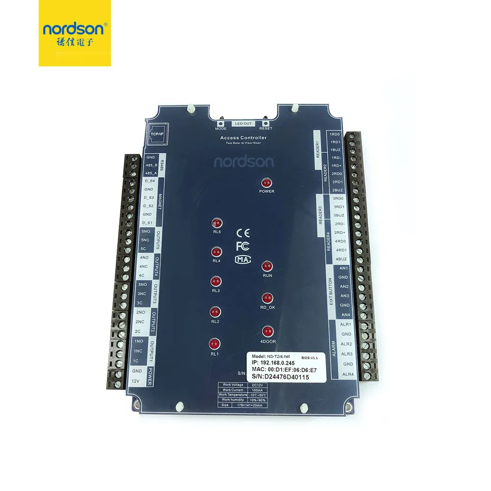 New Smart Network Wiegand 26/34 TCP/IP Access Control System Solution with 5 Socket Ports