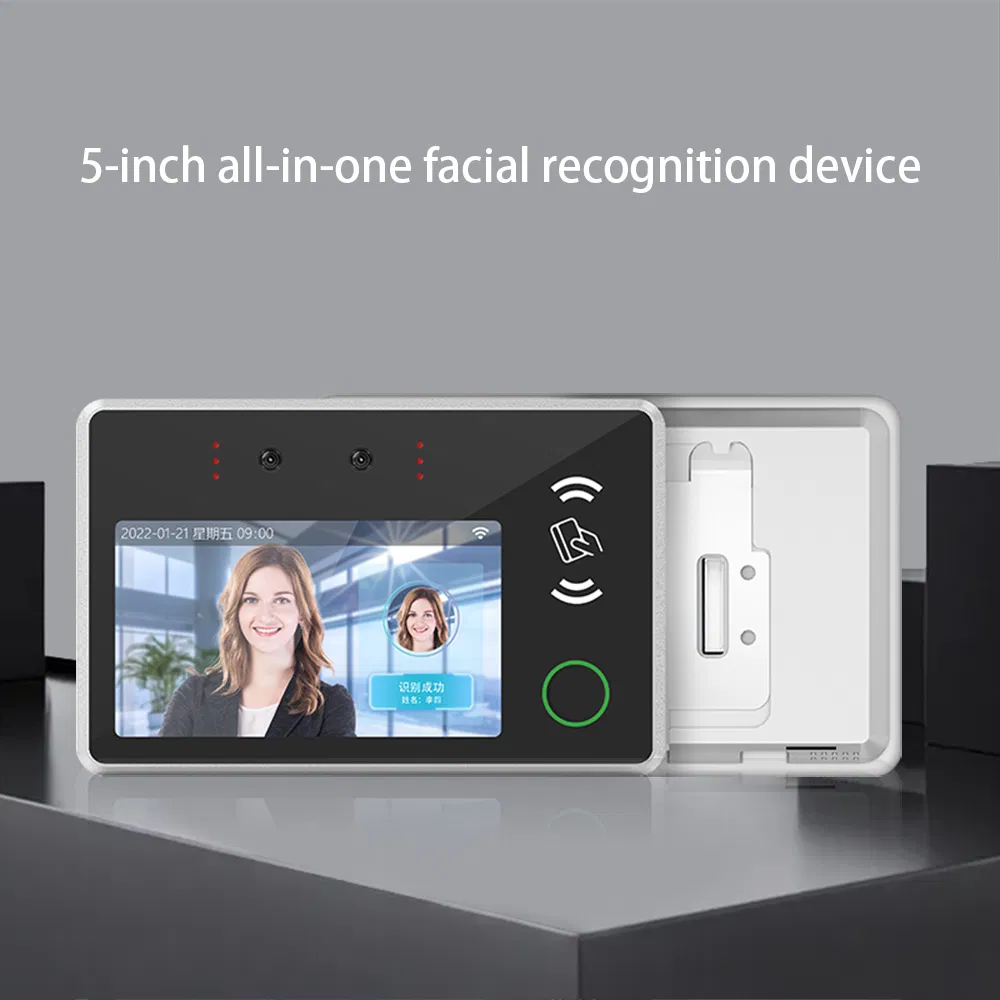 Aluminum Alloy Biometric Facial Fingerprint Recognition Access Control Time Attendance System