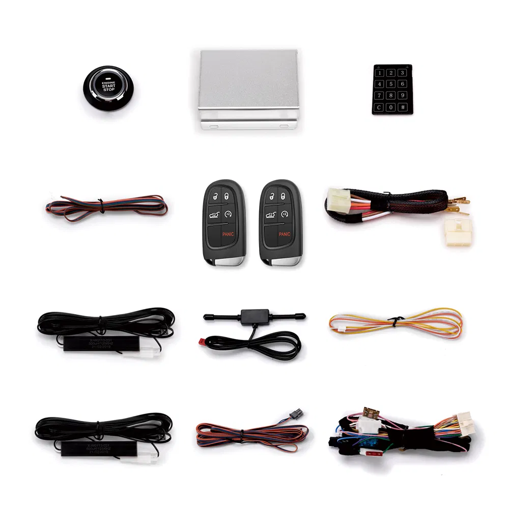 Pke with Push Start Stop Button Passive Keyless Entry Remote Engine Start Auto Lock Door Car Alarm System for Chile Peru Market