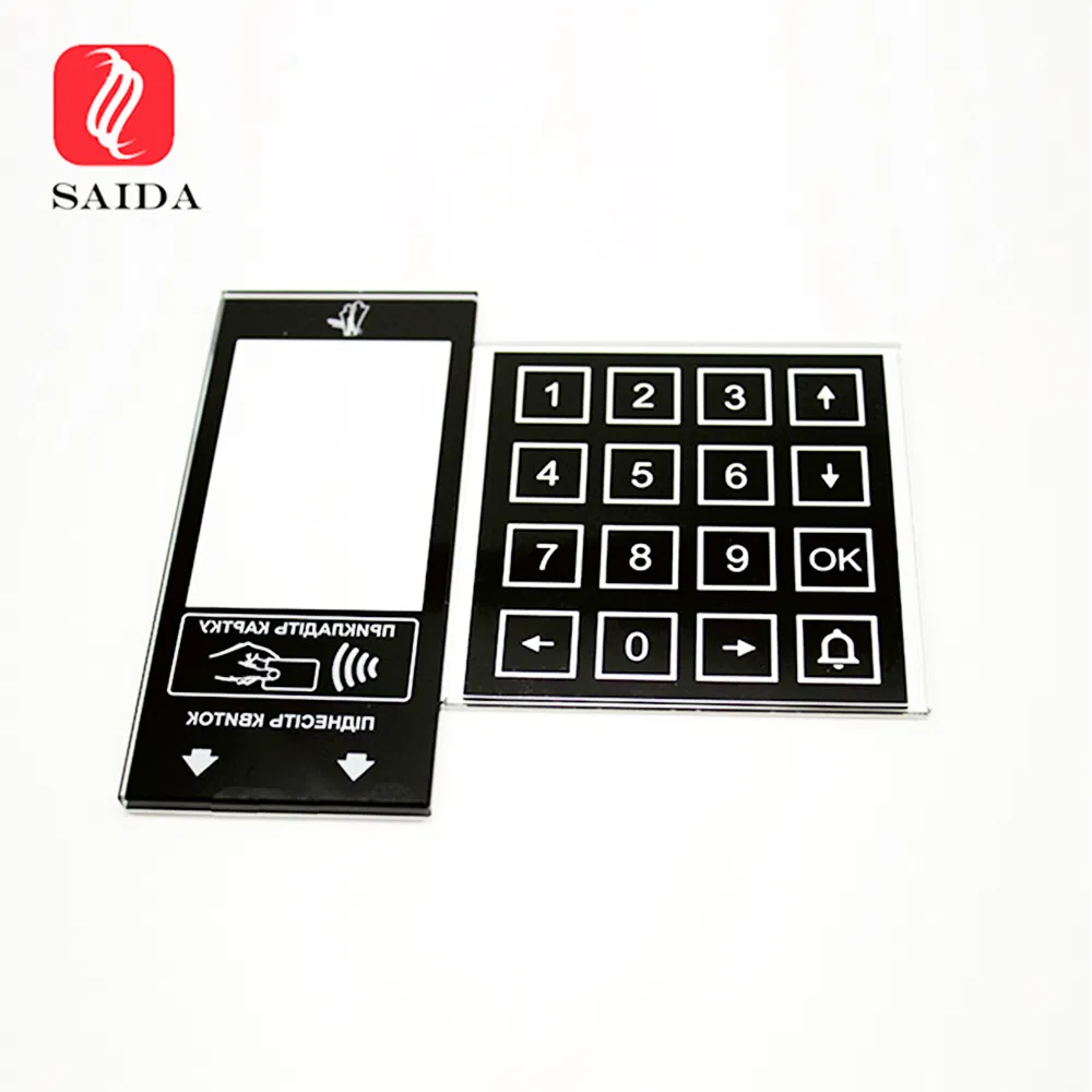2mm Access Control Card Touch Control Silk Print Cover Glass Panel
