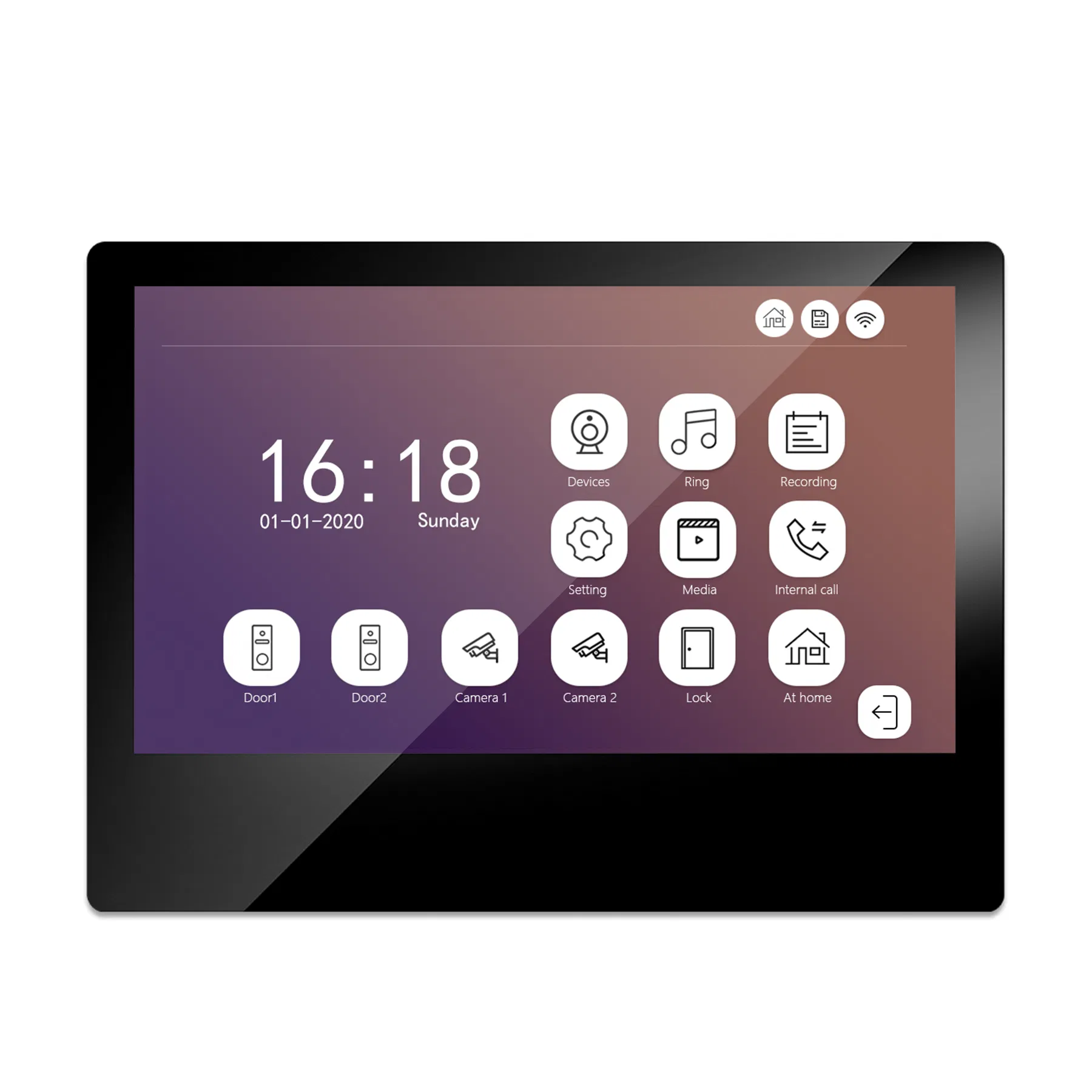 IP/WiFi 4 Wire HD Touch Screen Video Intercom Smart Home Tuya Wire/Wireless Video Door Phone Doorbell