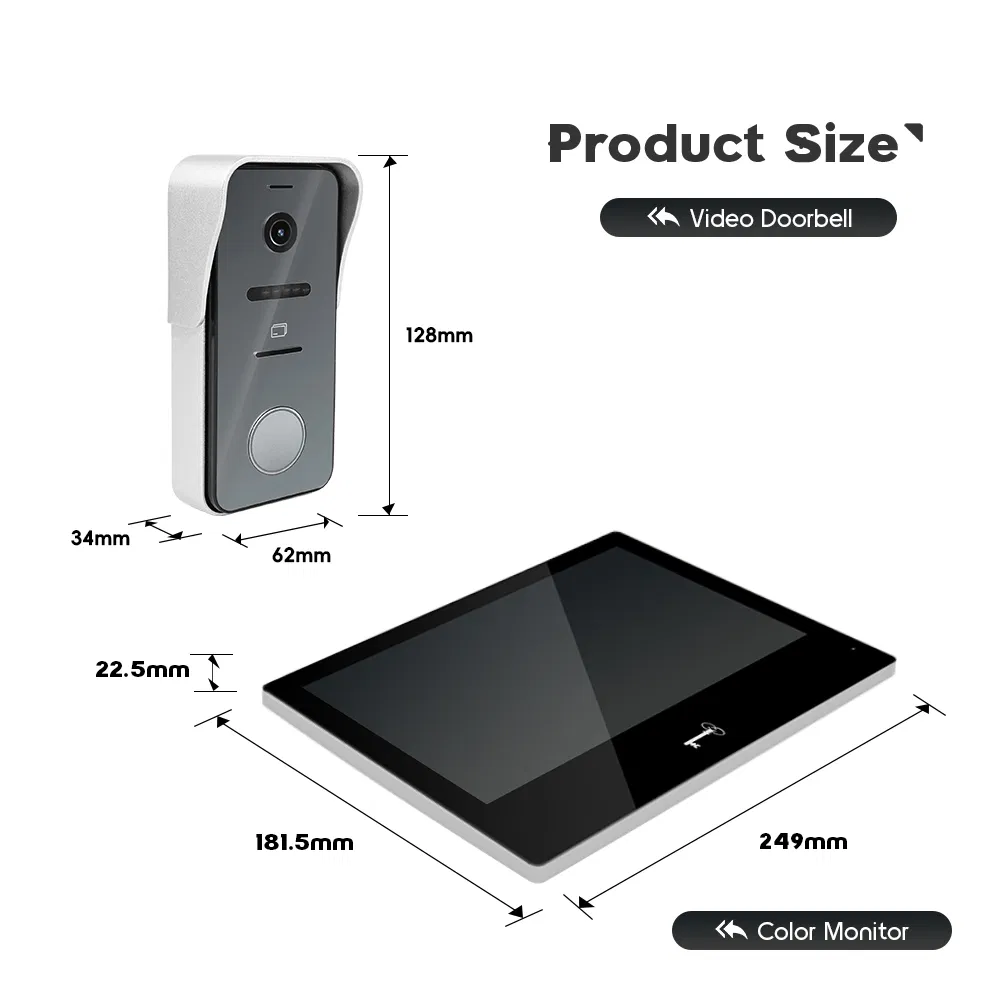 10inch Touch Screen with RFID Key Unlock Station for 2wire IP System