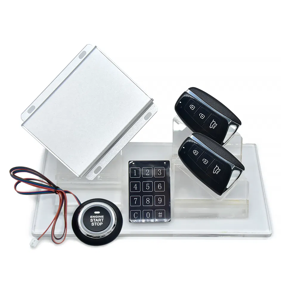 Pke Car Alarm Remote Engine Start System Keyless Push Button Engine Start Stop System with Two Remote