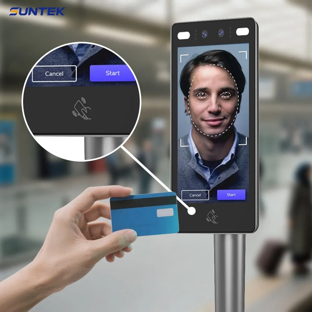 Suntek 8-Inch Binocular Camera Live Access Control Face Recognition Machine Facial Recognition Time Attendance System