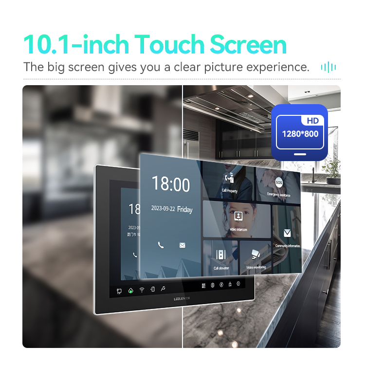 10.1 Inch Multi Apartment SIP Intercom Building Video Intercom System V36 Video Door Phone Access Control Indoor Station