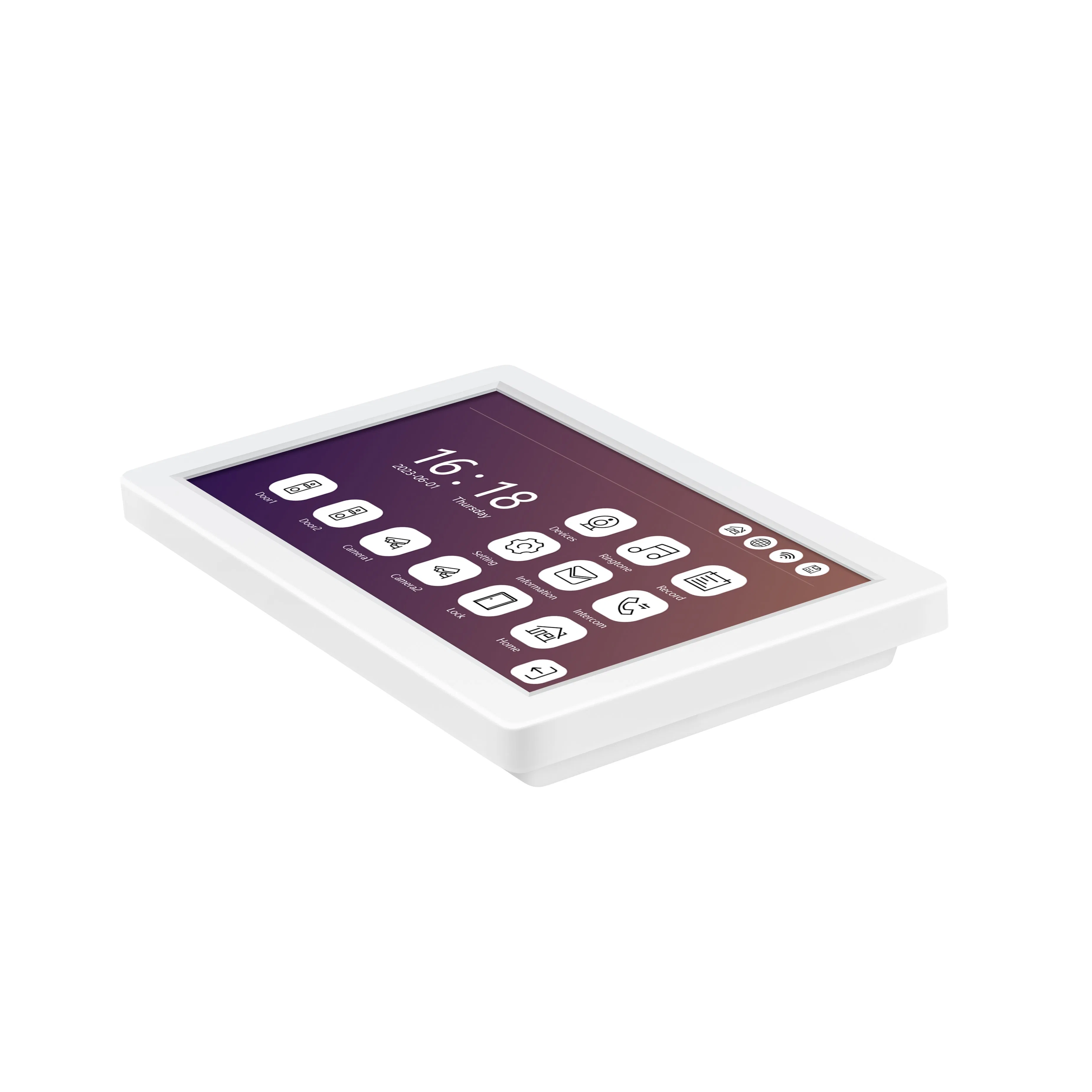 4channels Motion Detection 128g SD Card Video Intercom System with Unlock Function for Villa