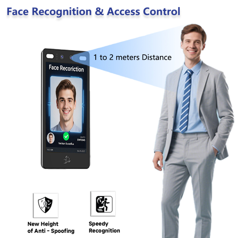 Suntek 8-Inch Binocular Camera Live Access Control Face Recognition Machine Facial Recognition Time Attendance System