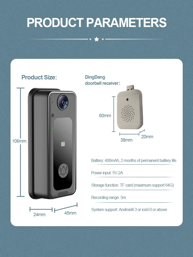 Smart Wireless Video Door Phone 9