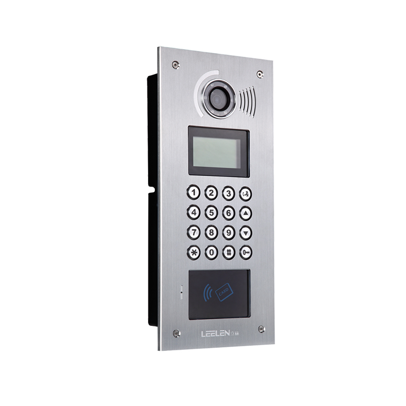 Leelen Model 10 Outdoor Station -China Building Intercom Suppliers with Metal Shell Mechanical Keys 4.3 Inch Monitor Doorbell