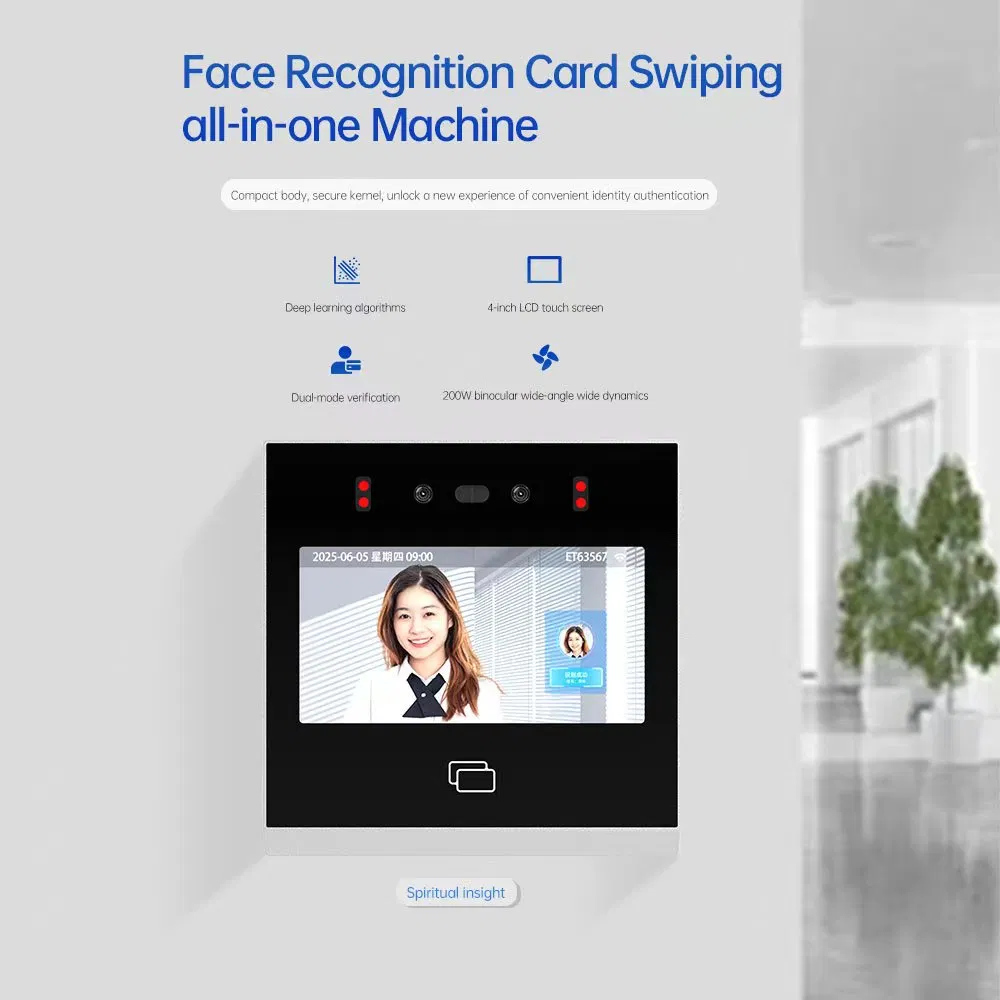 High-Capacity 10000 Cards &amp; Facial Recognition Time Attendance System for Airport Entry Management