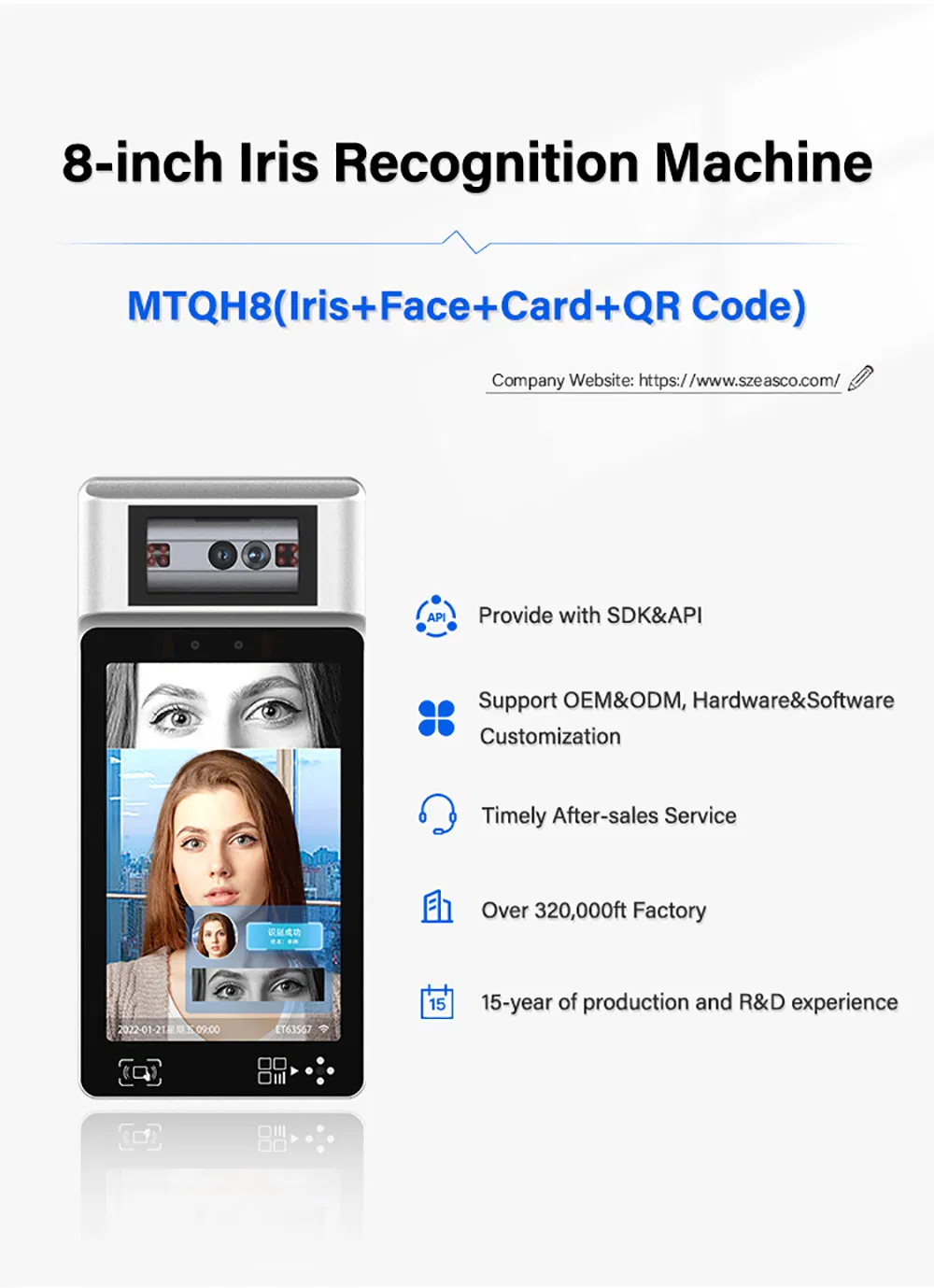 Control De Acceso Biometrico Reconocimiento Facial Biometric Access Control Time Attendance Facial Recognition System