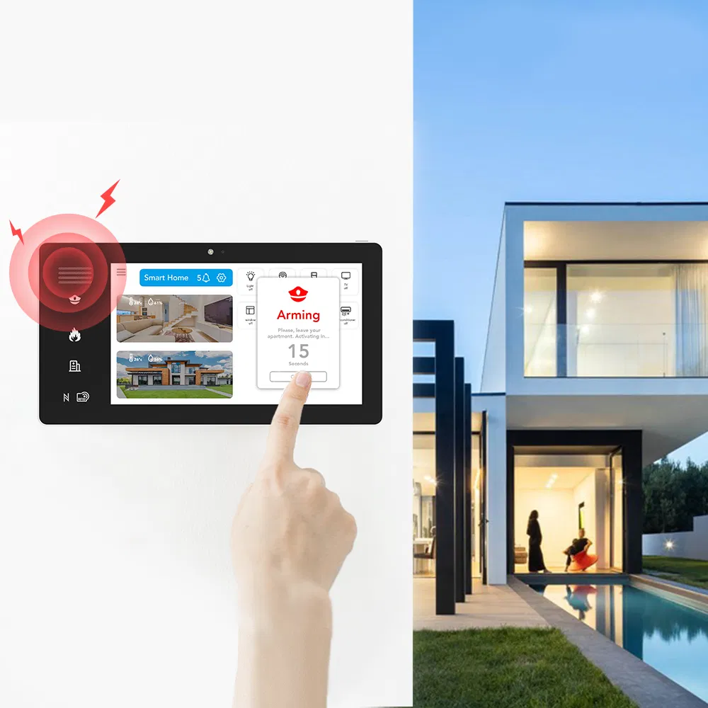 Smart Gateway Z Wave LCD Touch Panel 86box RJ45 Poe Wall Mount Tuya Zigbee Panel WiFi M Dm Zigbee Control Panel