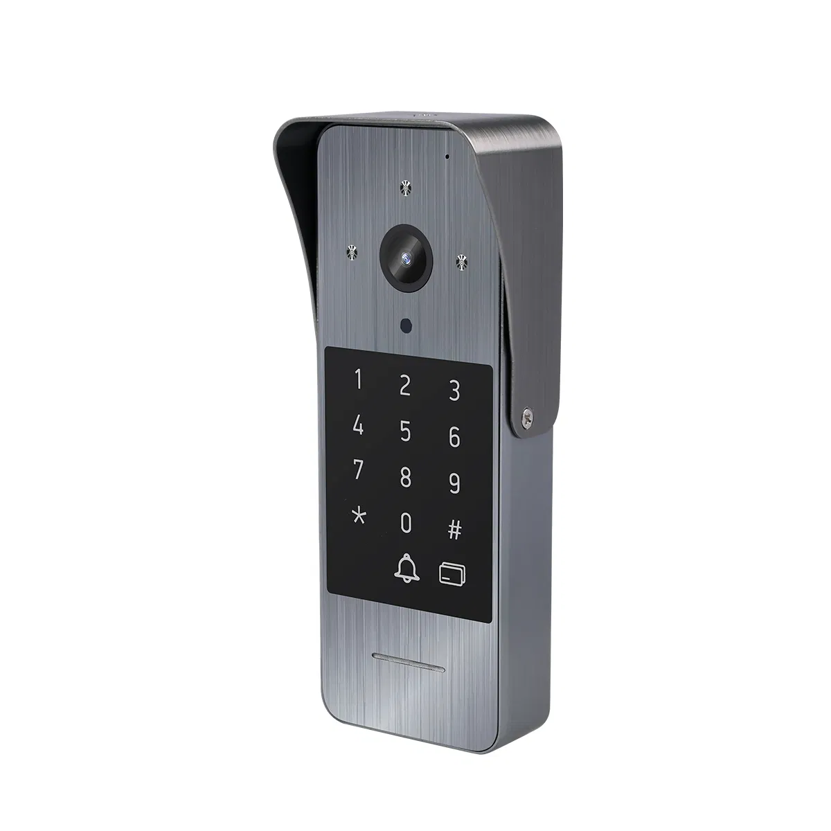 4channels Motion Detection 128g SD Card Video Intercom System with Unlock Function for Villa