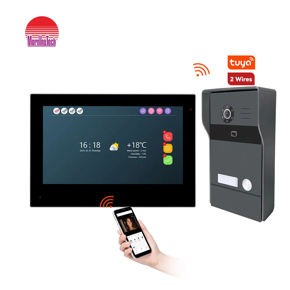 OEM 2 Wire Bus IP System Video Intercom for Villa with RFID Unlock