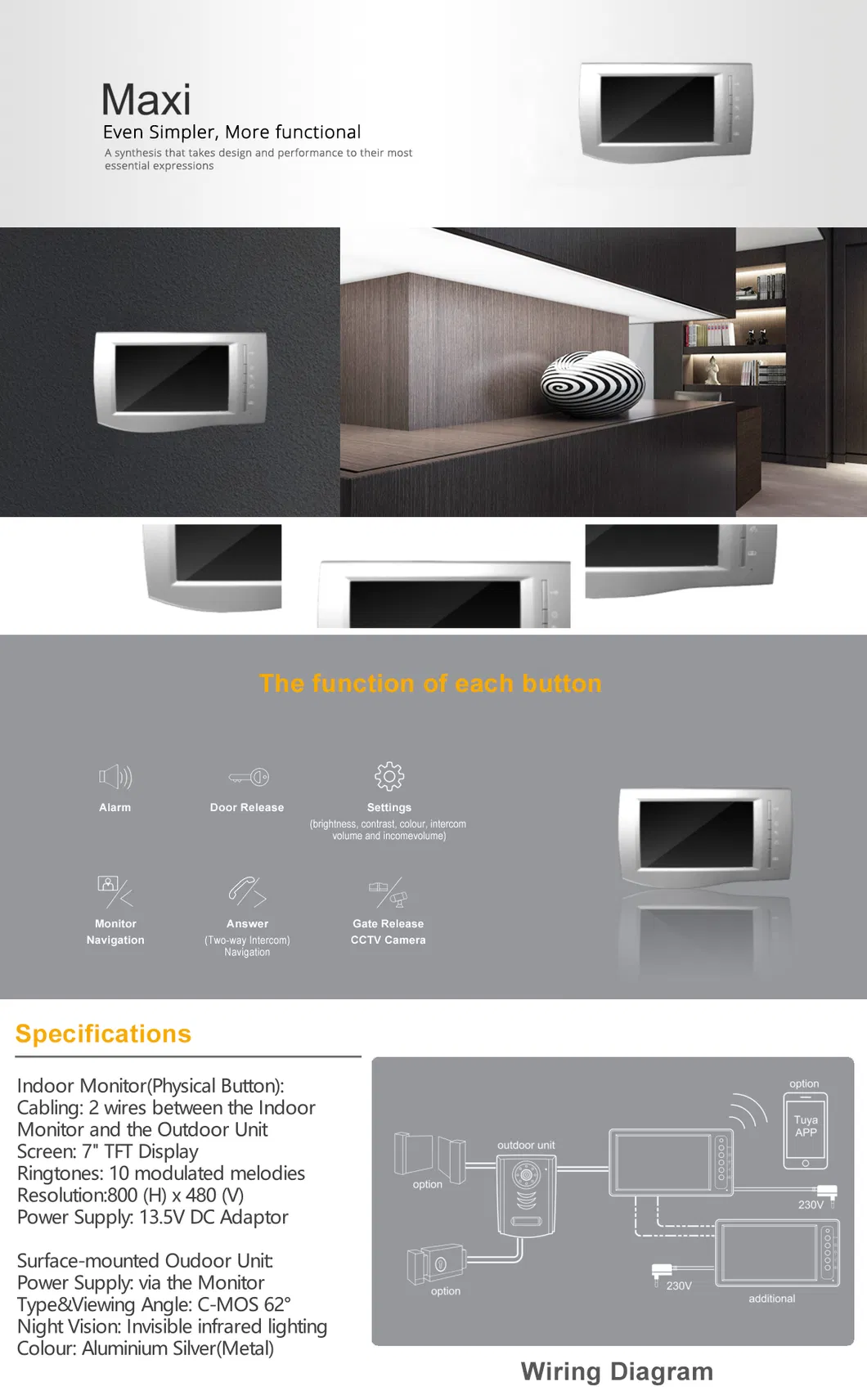 Video Door Phone Monitor