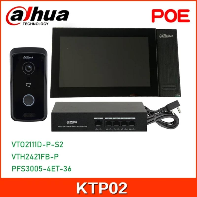 Dahua Ktp02 IP Villa Door Station &amp; Indoor Monitor Video Intercom Kit 2-Wire Poe IP