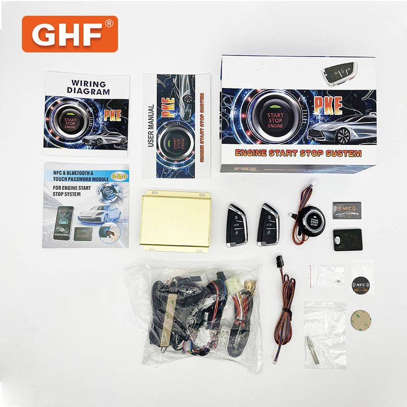 Universal NFC Card Car Alarm Car Keyless Entry Remote Engine Start System with Pke Push Button Bluetooth