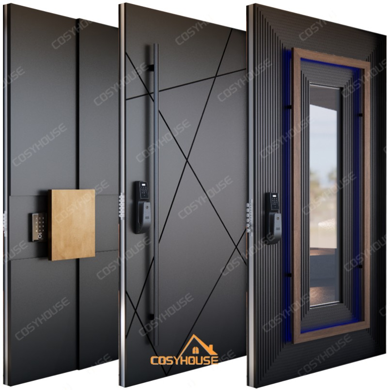 Cast Aluminum Entrance Door System for Modern Luxury Exterior Application