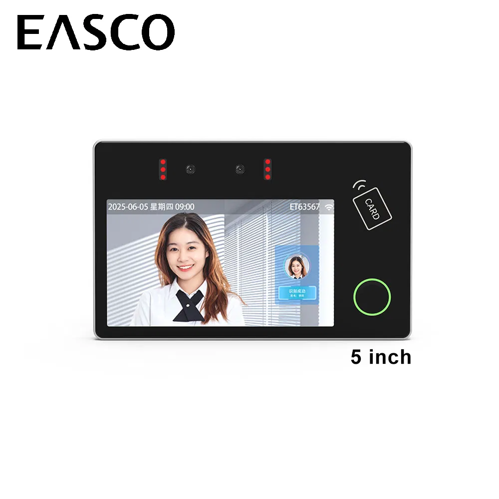 Aluminum Alloy Biometric Facial Fingerprint Recognition Access Control Time Attendance System