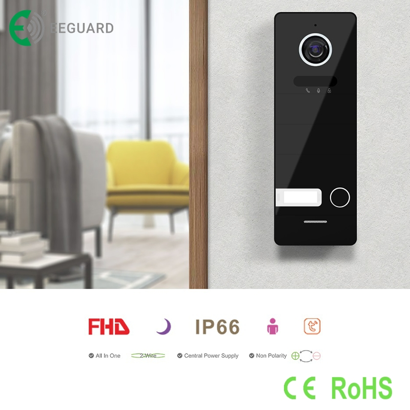 4-Wire HD 7" Touch Screen Video Intercom Villa Security System
