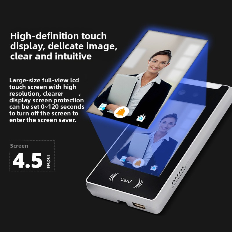 ID IC Card Reader Time Attendace Dynamic Facial Recognition Access Control System