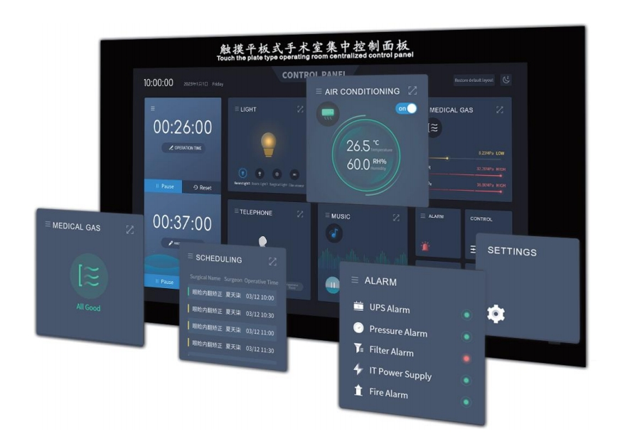 Fy-Tp-27 Smart Touch Screen Sound Air Conditioning Light Electrical Time Control Panel