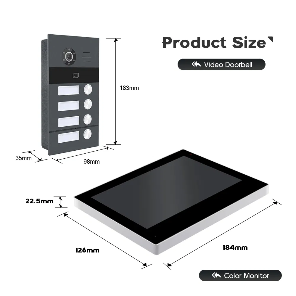 IP Multi Apartment Video Door Phone Smart Phone APP Control Intercom System