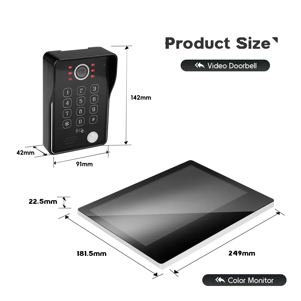 RFID Keypad Outdoor Station for 2 Wire 10inch Monitor