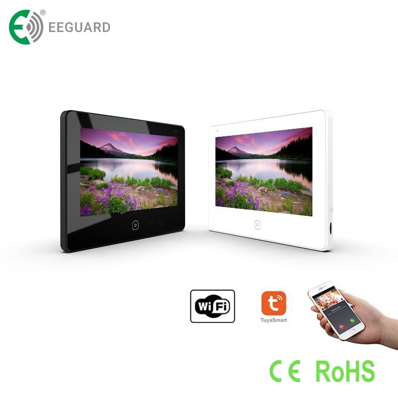 TCP/IP 7 Inch Intercom Phone Touch Screen Tuya Smart Video Intercom System