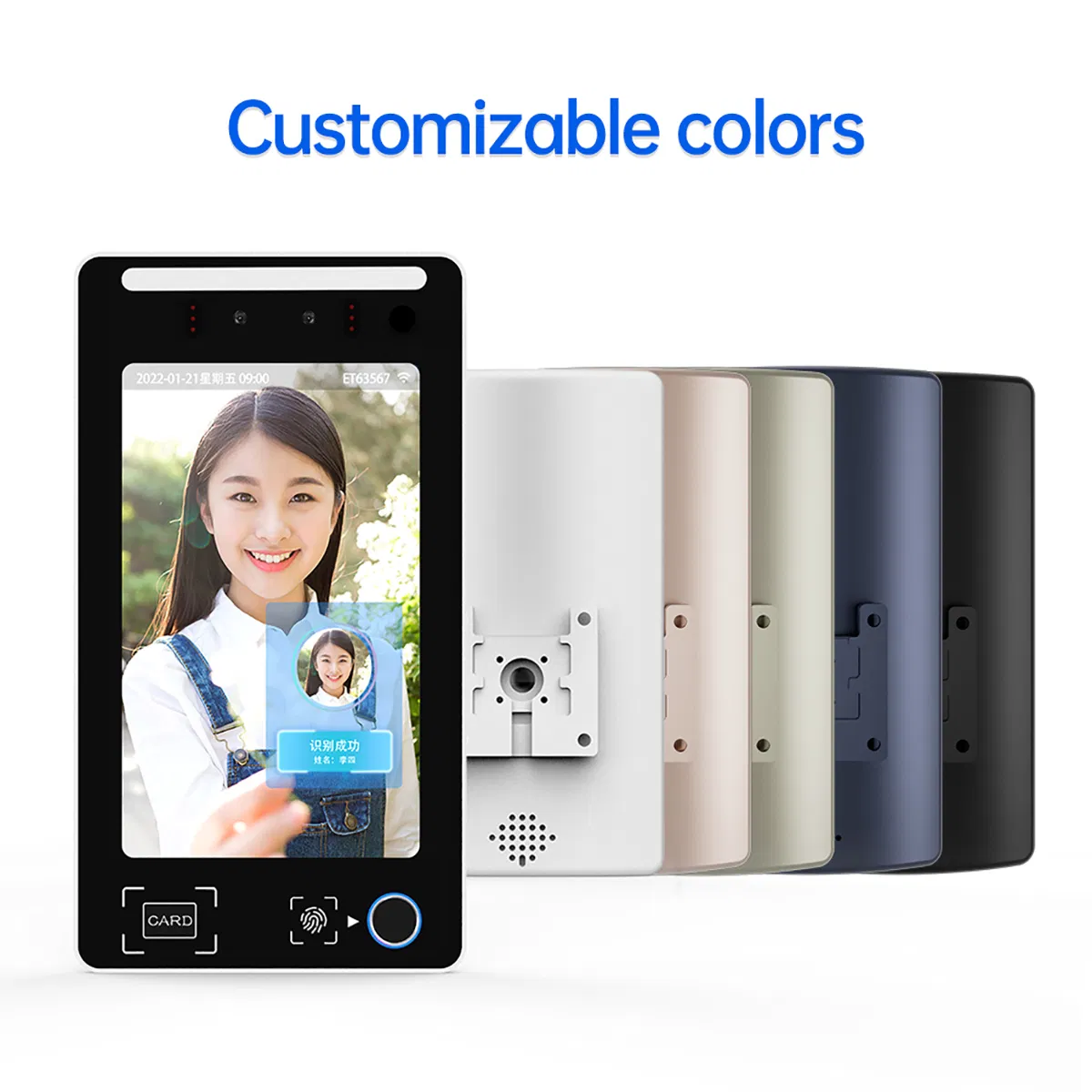 Easco Control De Acceso Biometric Device Aluminum Alloy Facial Recognition Access Control Fingerprint Face Recognition Attendance System