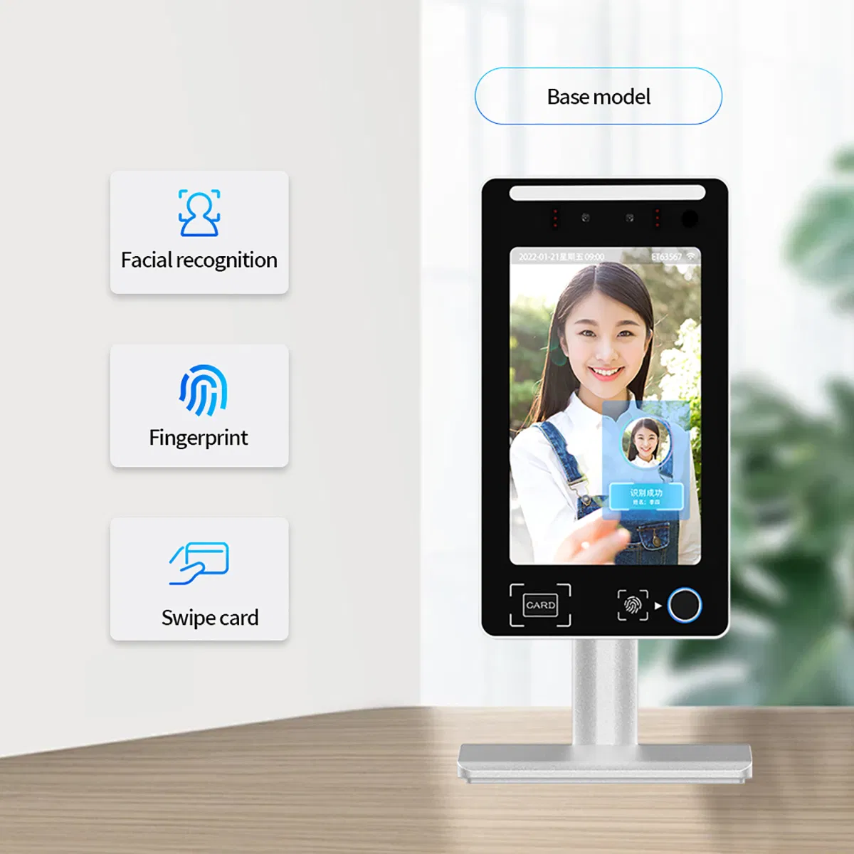 Easco Control De Acceso Biometric Device Aluminum Alloy Facial Recognition Access Control Fingerprint Face Recognition Attendance System