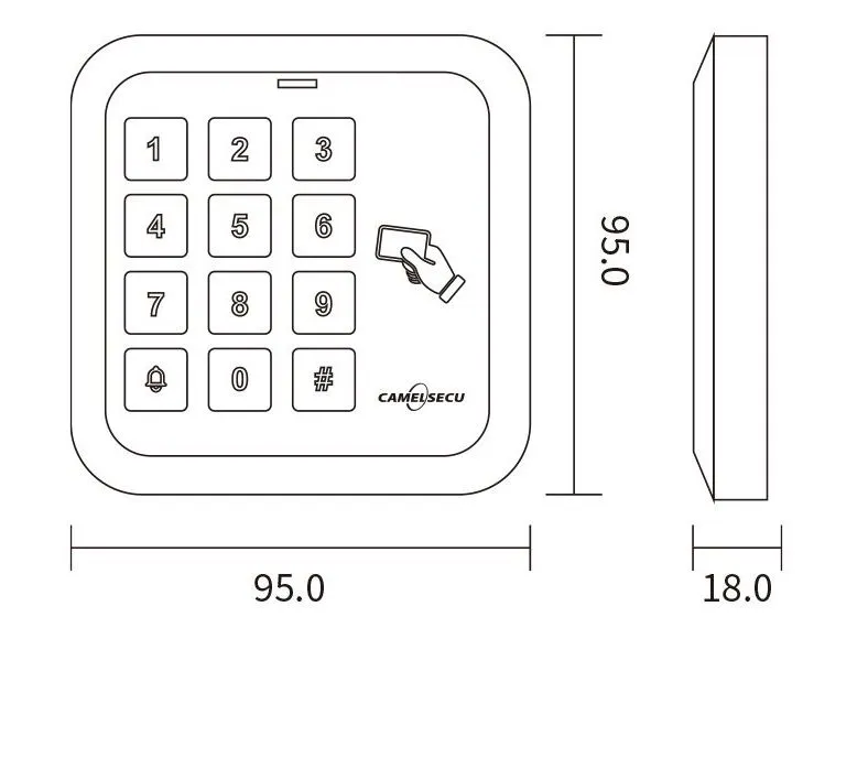 ABS Fireproof Elevator Password Access Control System