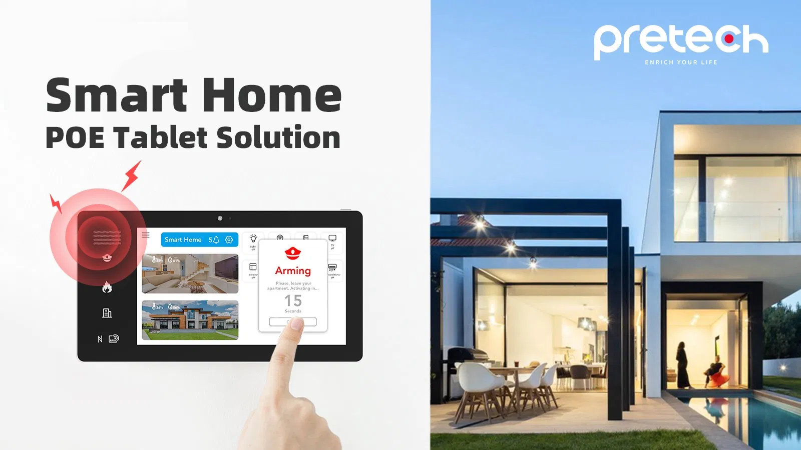 Smart Gateway Z Wave LCD Touch Panel 86box RJ45 Poe Wall Mount Tuya Zigbee Panel WiFi M Dm Zigbee Control Panel