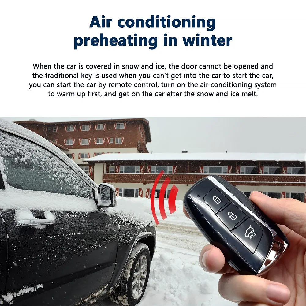 Pke with Push Start Stop Button Passive Keyless Entry Remote Engine Start Auto Lock Door Car Alarm System for Chile Peru Market