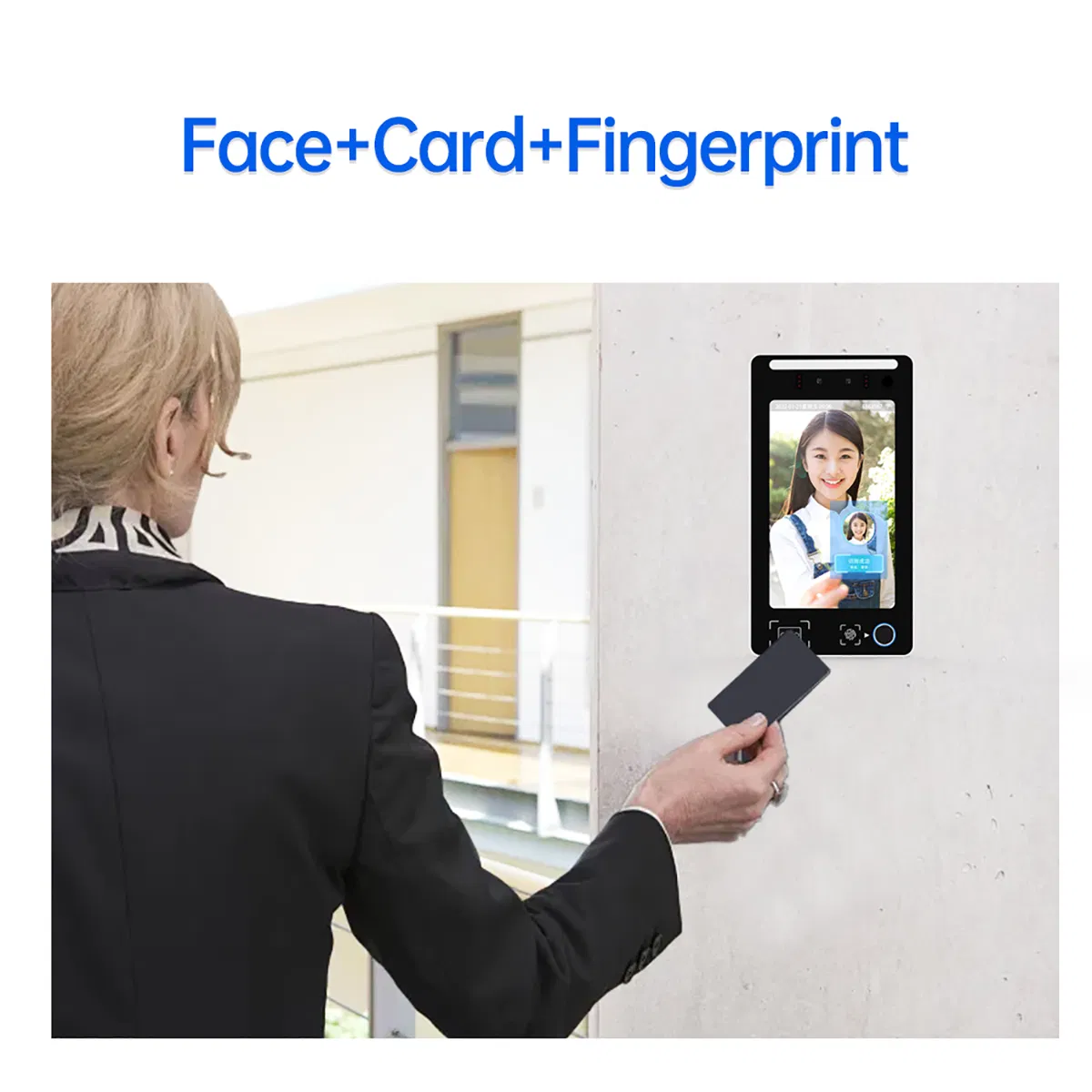 Easco Aluminum Alloy Dynamic Face Recognition Access Control Fingerprint Time Attendance System