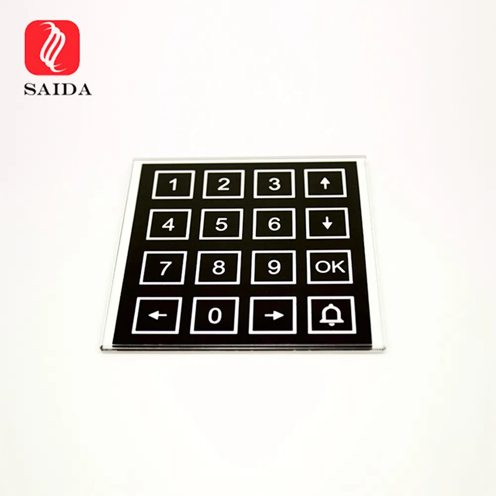 2mm Access Control Card Touch Control Silk Print Cover Glass Panel