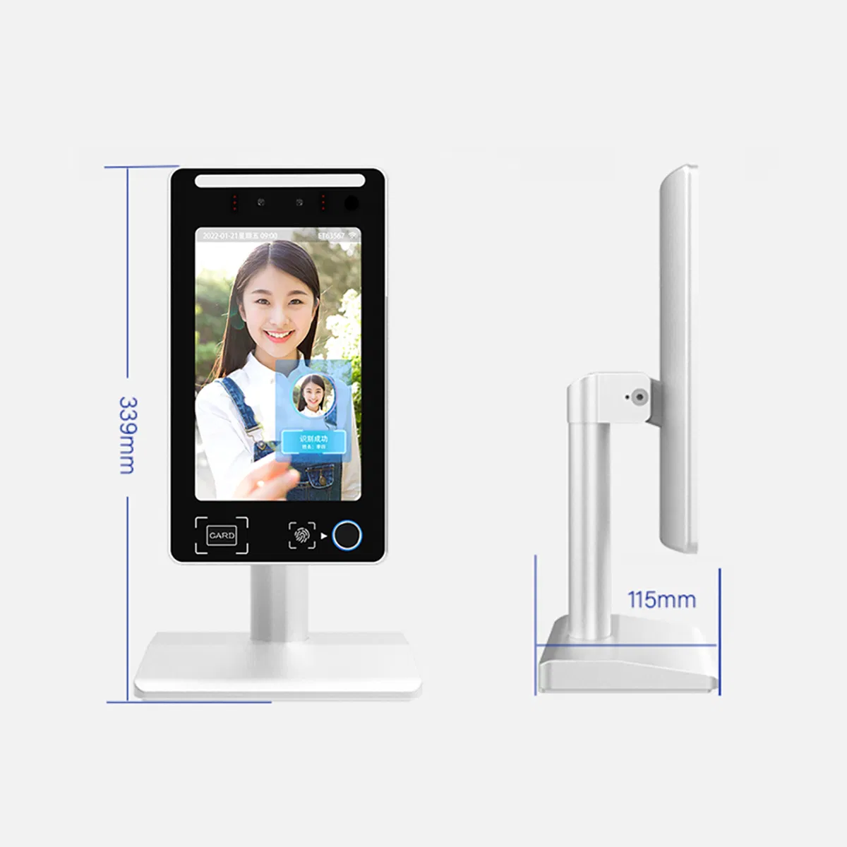 Easco Control De Acceso Biometric Device Aluminum Alloy Facial Recognition Access Control Fingerprint Face Recognition Attendance System