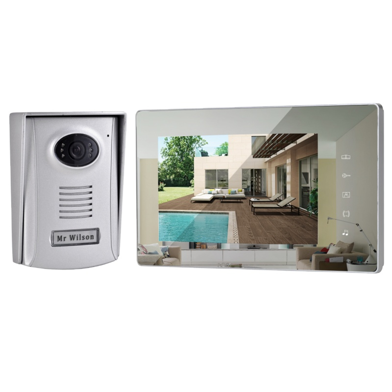 2 Wires Mirror Outdoor Unit and Outdoor Unit Rainproof for Home Video Door Phone