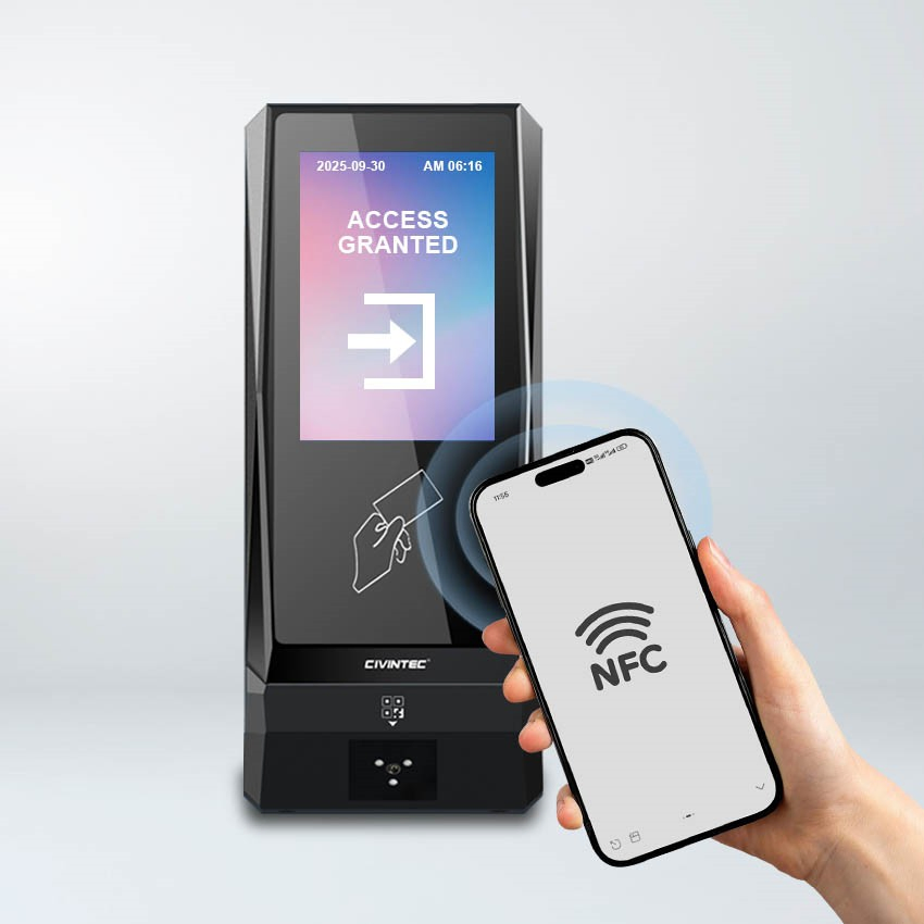 CT9 Wireless IP Based Access Control System for Door Entry Using Qr Code and NFC BLE Mobile Technology